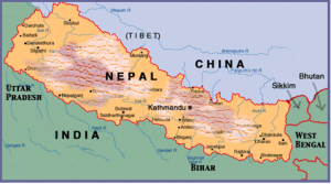 Karte Nepal Indien